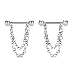 1 Pair Stainless Steel Nipple Ring Barbells Surgical Steel Nipplerings Piercing Jewelry