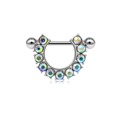 1 Pair CZ Nipple Ring Nipple Barbell Rings Bars Body Piercing Jewelry