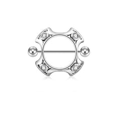1 Pair Surgical Steel Shield Nipple Ring Nipple Shield Ring Body Piercing Jewelry 14mm