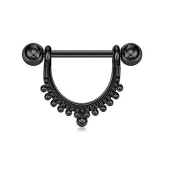 1 Pair 14mm Nipple Ring Set Stainless Steel Nipplerings Shield Piercing Jewellery balls dangle