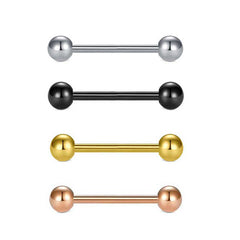 Stainless Steel Tongue Rings External thread Tongue Piercing Tongue Barbells