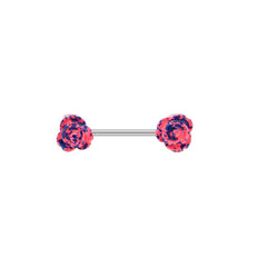 16mm Nipple Rings with flower design for women girl Nipple Barbell