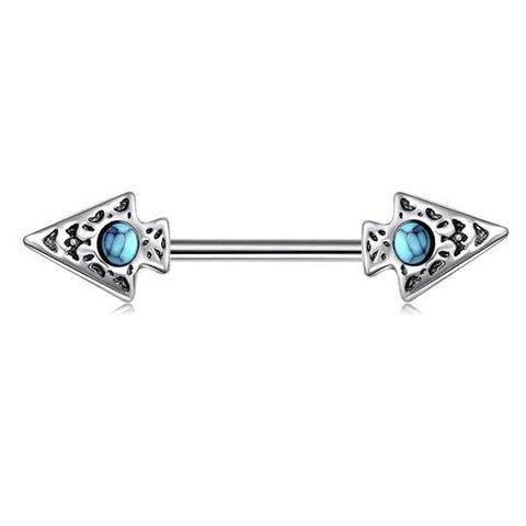 Nipple Rings Straight Barbells Surgical Steel Nipplerings Piercing Jewelry 14G Arrow shape
