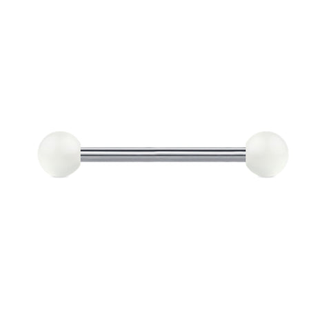 Tongue Ring Straight Barbells Surgical Steel Tongue Piercing Jewelry 14mm 16mm External Thread