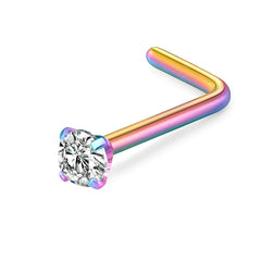 Rainbow 18G 2mm Nose Rings