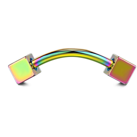Curved Barbell 16G Rook Eyebrow Piercing Jewelry Multi Color Bar 8/10MM 1.2mm Curved Barbell