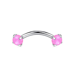 Curved Barbell 16G Opal Rook Eyebrow Piercing Jewelry Multi Color 1.2mm Curved Barbell 8mm 10mm
