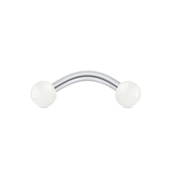 Curved Barbell 16G Rook Eyebrow Piercing Jewelry Multi Color Ball 1.2mm Curved Barbell 8MM 10MM