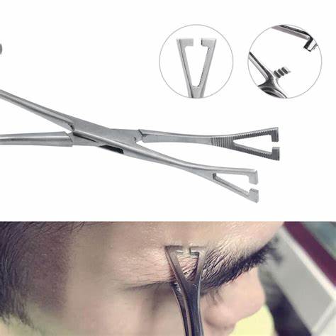 Triangle Slotted Locking Pennington Forceps Piercing Clamps, with 14G 16G 18G 20G Needles for Ear Lip Navel Tongue Septum Piercing