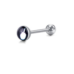 14 Gauge 16mm Tongue Rings with letter Straight Barbells Surgical Steel Tongue Piercing Jewelry