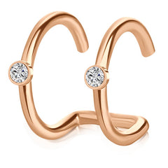 1.2*8.5*8.5Double ring diamond plate ear clip