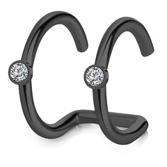 1.2*8.5*8.5Double ring diamond plate ear clip