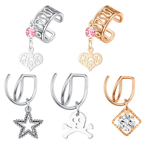 Different styles of pendant ear clip