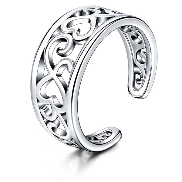Hollow pattern small opening foot ring
