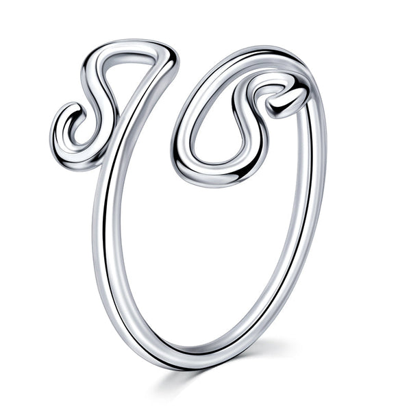 Classic S-shaped hoop foot ring