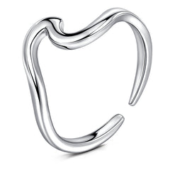 Wave shaped toe ring