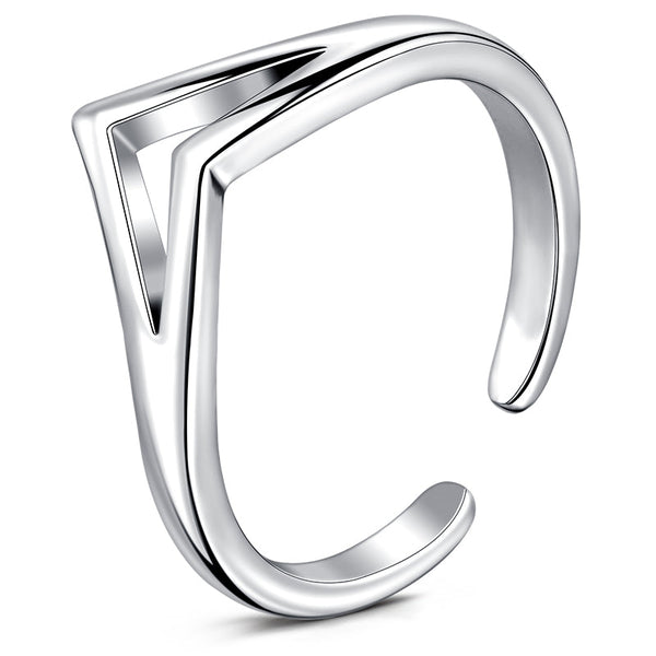 Double hollow tip toe ring