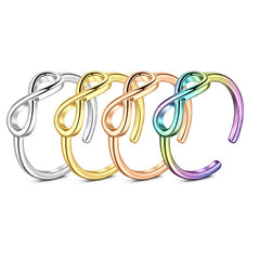 Mulit-color Eight character toe ring