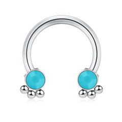 Turquoise Septum Ring 16G 10MM Conch Earring Jewelry
