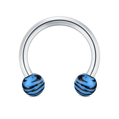 Septum Ring Horseshoe Striped Ball Helix Hoop Earring Jewelry for Women Nose Piercing