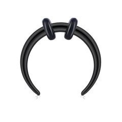 Sheep's Horns Septum Ring 16G 8MM with Silicone Strip