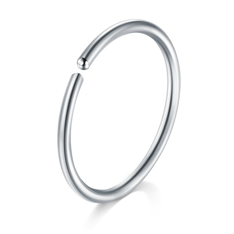 Nose ring hoop jewelry 316L Surgical Steel Opal Gem Center 20 gauge-8mm ring Nose ring hoop jewelry 316L Surgical Steel Opal Gem Center 20 gauge-8mm ring