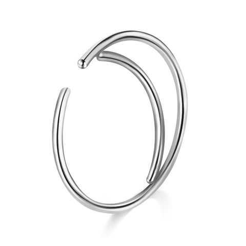 Double Hoop Nose Ring