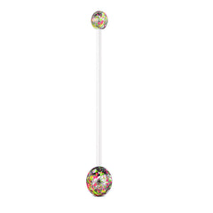 Pregnancy Belly Rings 14G Double Colorful Stainless Ball 38MM Muti-Color Available