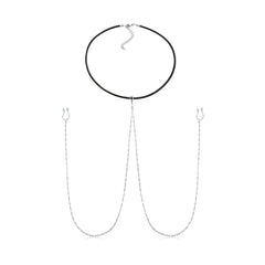 Nipple Chains  Faux Nipplering Barbells Jewellery Fake Nipple Rings 316L Surgical Steel