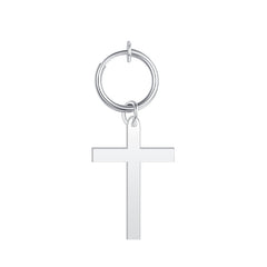 Fake Belly Ring With Cross Dangle Clip On Fake Belly Button Ring Non Piercing Navel Ring