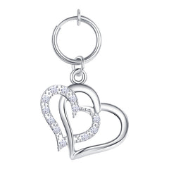 Heart Dangle Clip On Belly Button Rings Fake Navel Piercing Fake Belly Rings Non Piercing