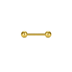 Tongue Ring External Thread Straight Barbells 14G Surgical Steel Tongue Piercing Jewelry
