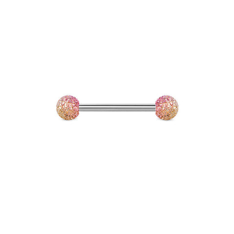 External thread Tongue Barbells 16mm 14G Surgical Steel Tongue Piercing Jewelry