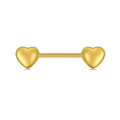 14G 16mm Nipple Rings Surgical Steel Nipplerings Piercing Jewelry Heart shape