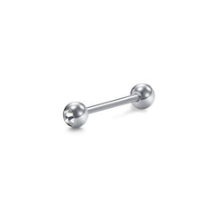 Tongue Rings Straight Barbells Surgical Steel Tongue Piercing Jewelry 14 Gauge 16mm