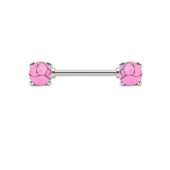 14G 14-16mm Nipple Rings Straight Barbells Pinestone Surgical Steel Nipplerings Piercing Jewelry